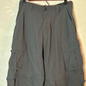 REI Gray Convertible Cargo Shorts Lightweight Outdoor Essential